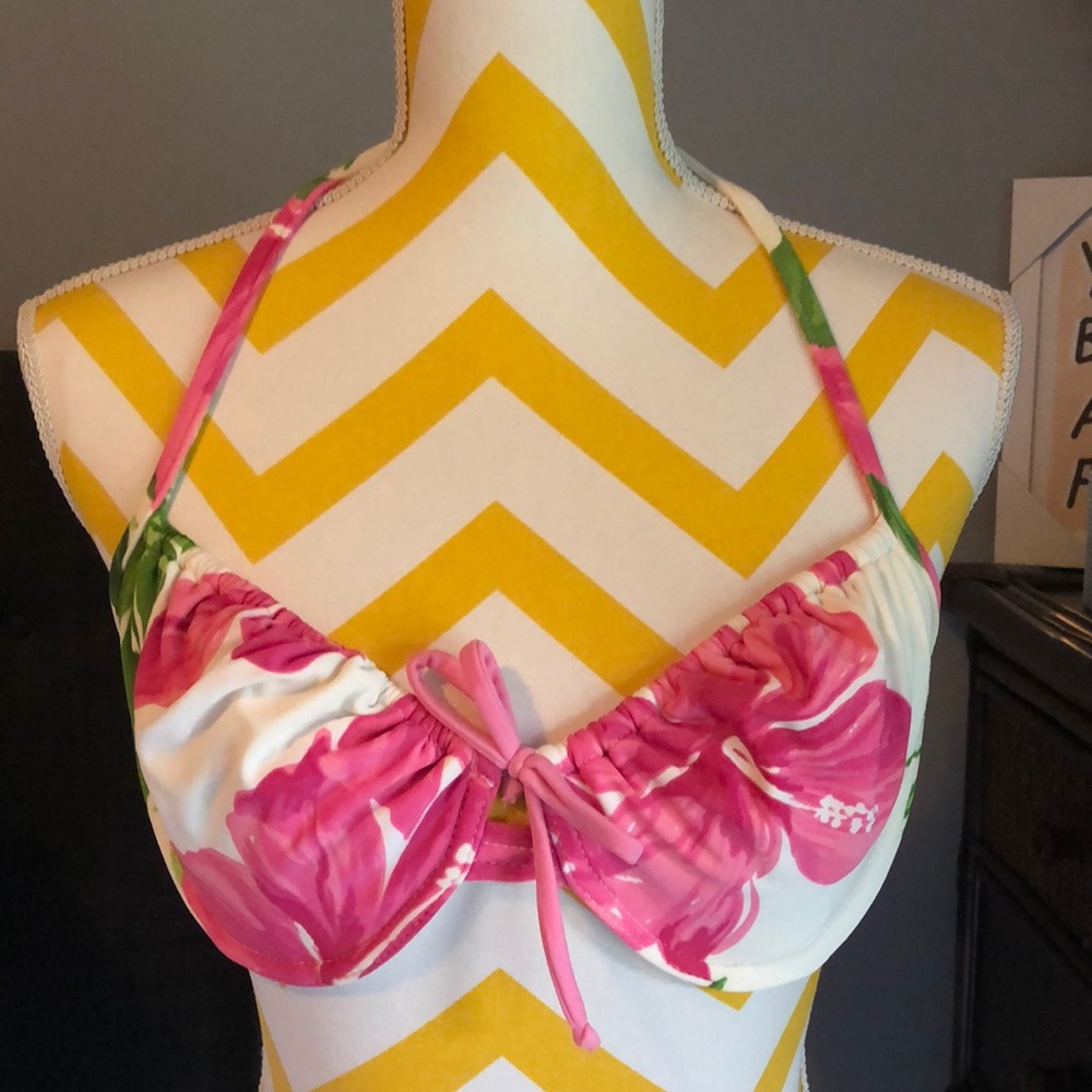 Flower Underwire Bathing Suit Set